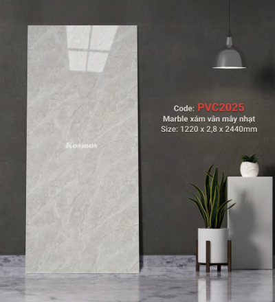 Marble xám vân mây nhạt PVC2025