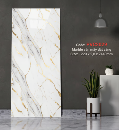 Marble vân mây dát vàng PVC2029