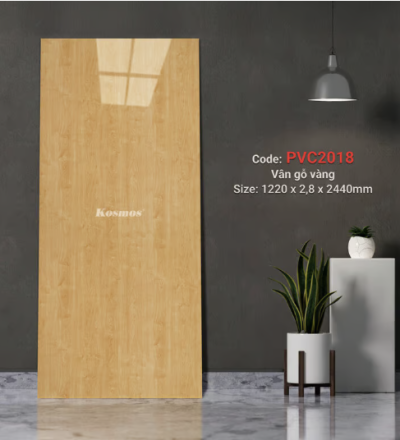 Vân gỗ vàng PVC2018