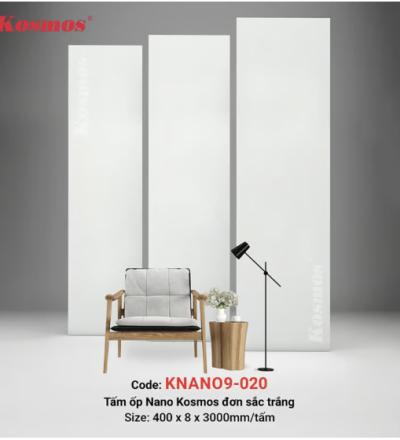 Tấm ốp Nano 8mm SPC trắng (White) KNANO9-020