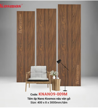 Tấm ốp nano 8mm SPC nâu vân gỗ KNANO9-009M
