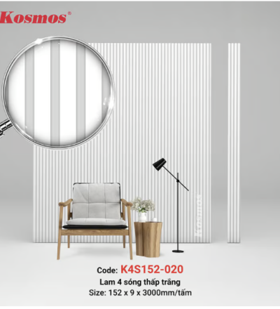 4 sóng thấp SPC màu trắng (White) K4S152-020