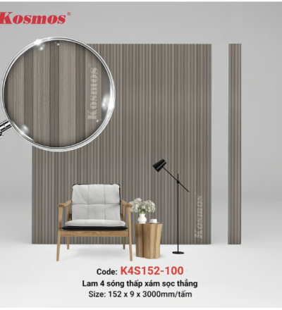 4 sóng thấp SPC xám ghi đậm (Dark Grey) K4S152-100